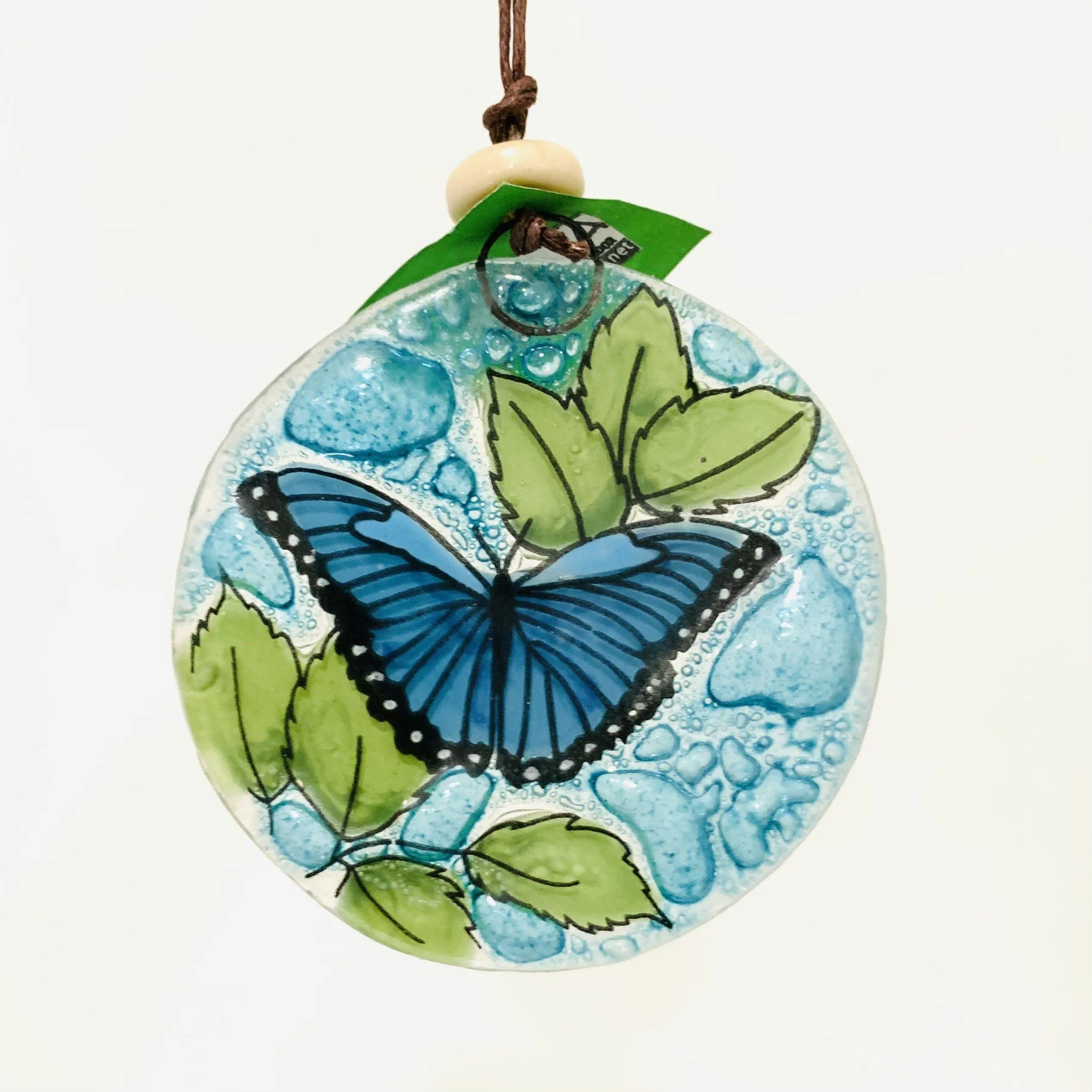 Fair Trade Ornament 20 Blue Butterfly