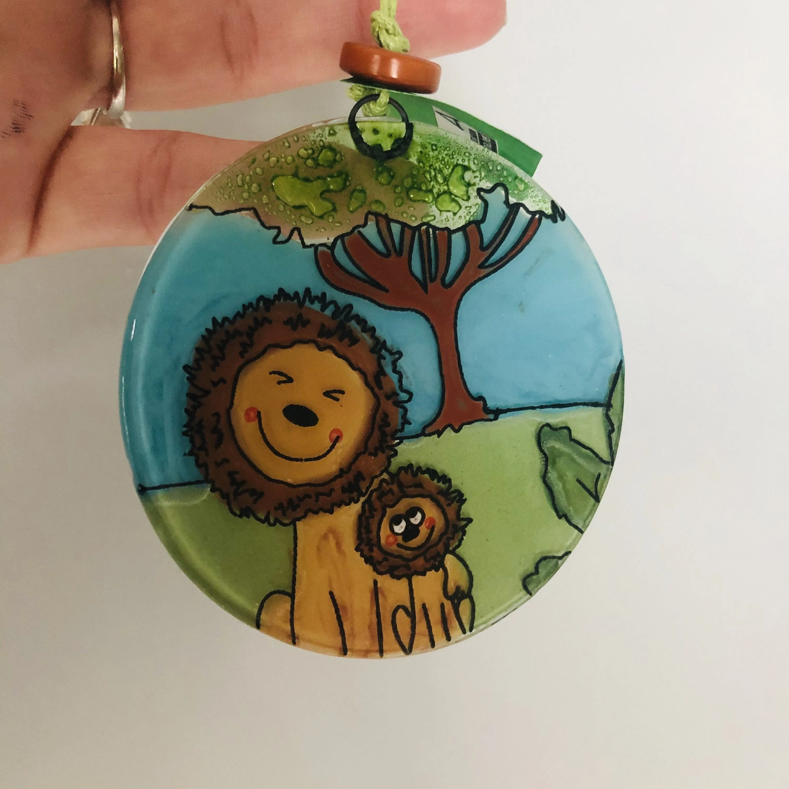 Fair Trade Ornament 3 Cute Lions