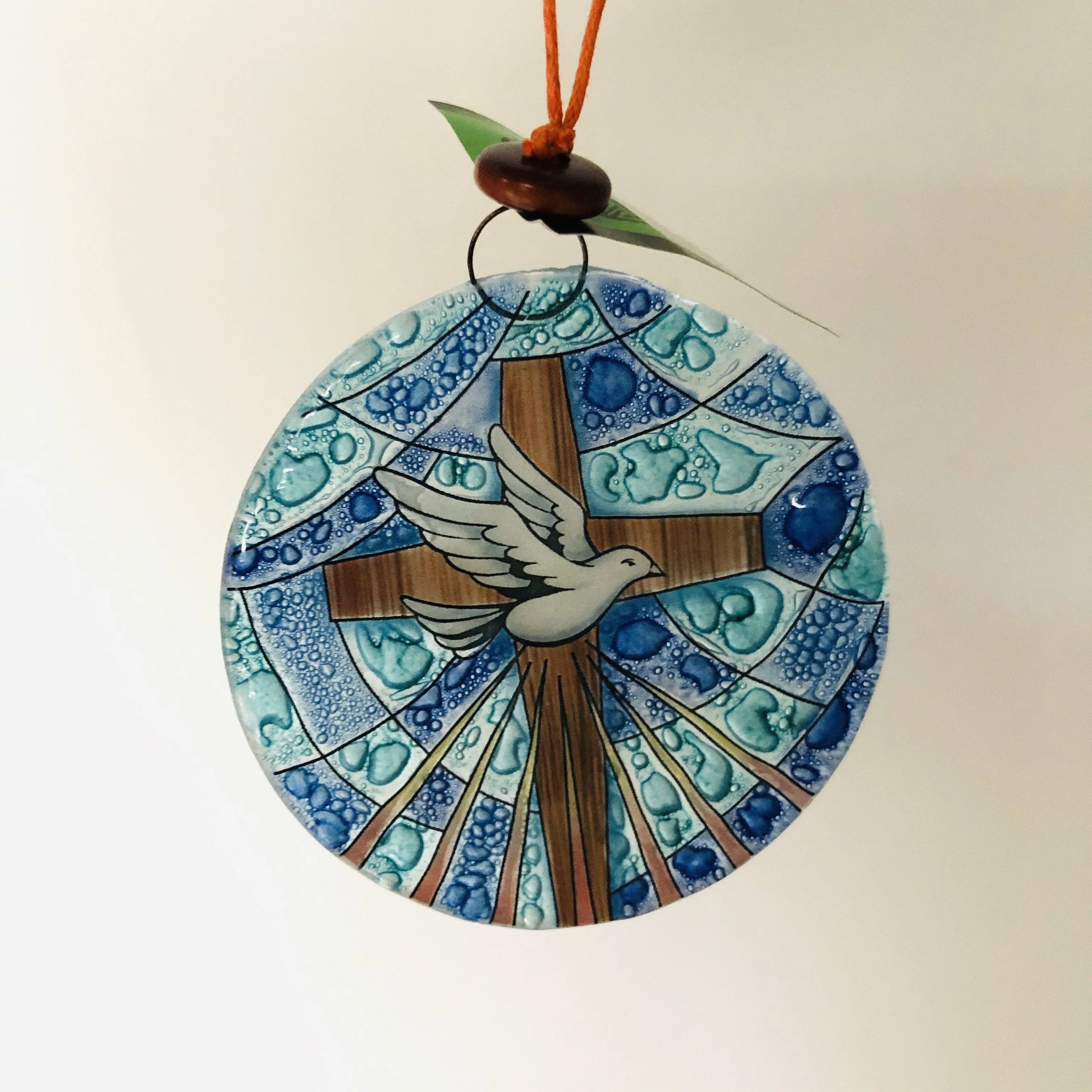 Fair Trade Ornament 37 Dove and Cross