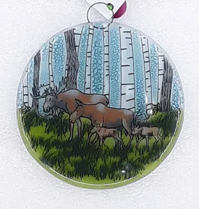 Fair Trade Ornament 73 Moose Family