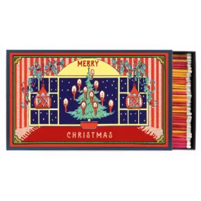 Giant Matches in Letterpress Printed Luxury Matchbox - Christmas Window