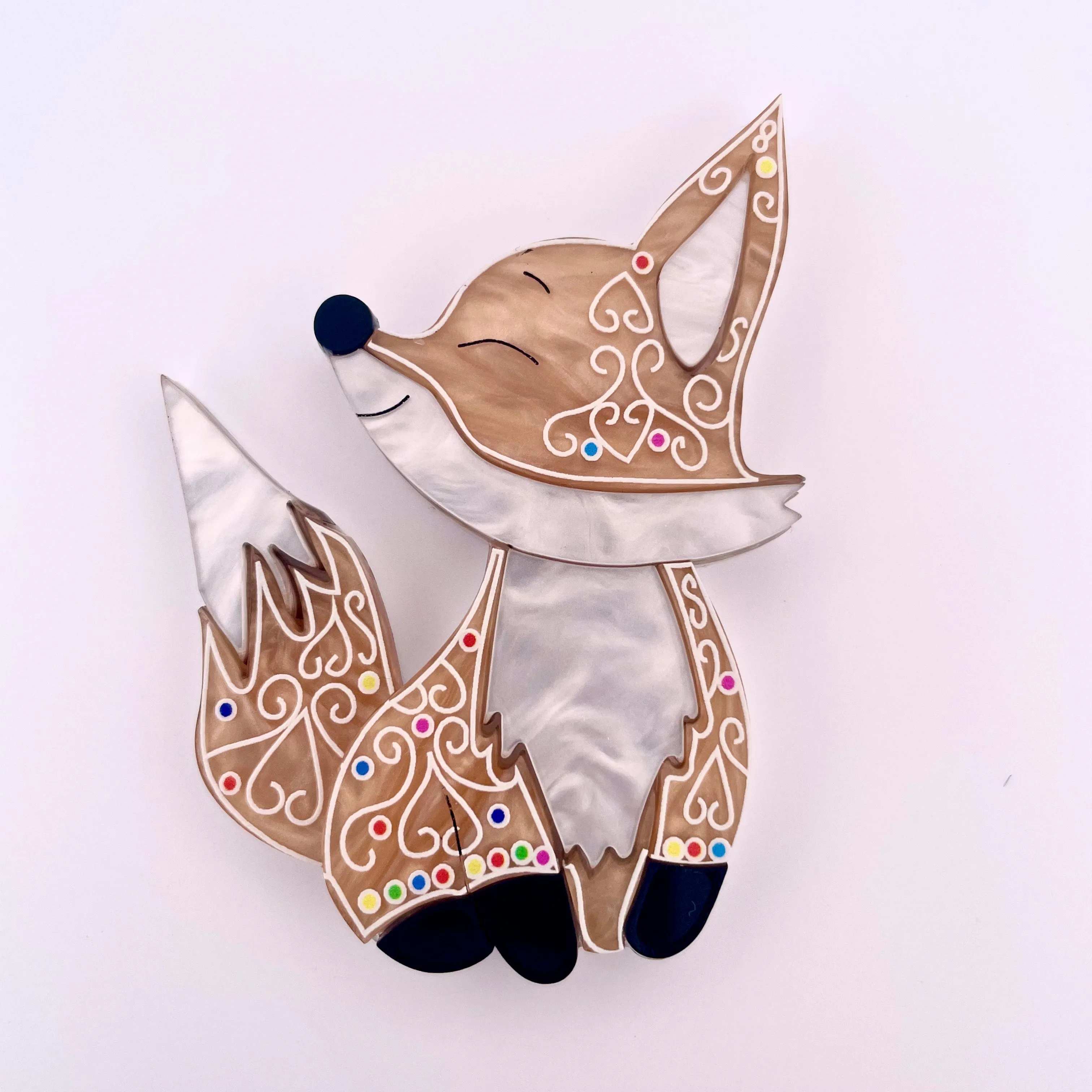 Ginger the fox 🦊 - Brooch - Set of 4