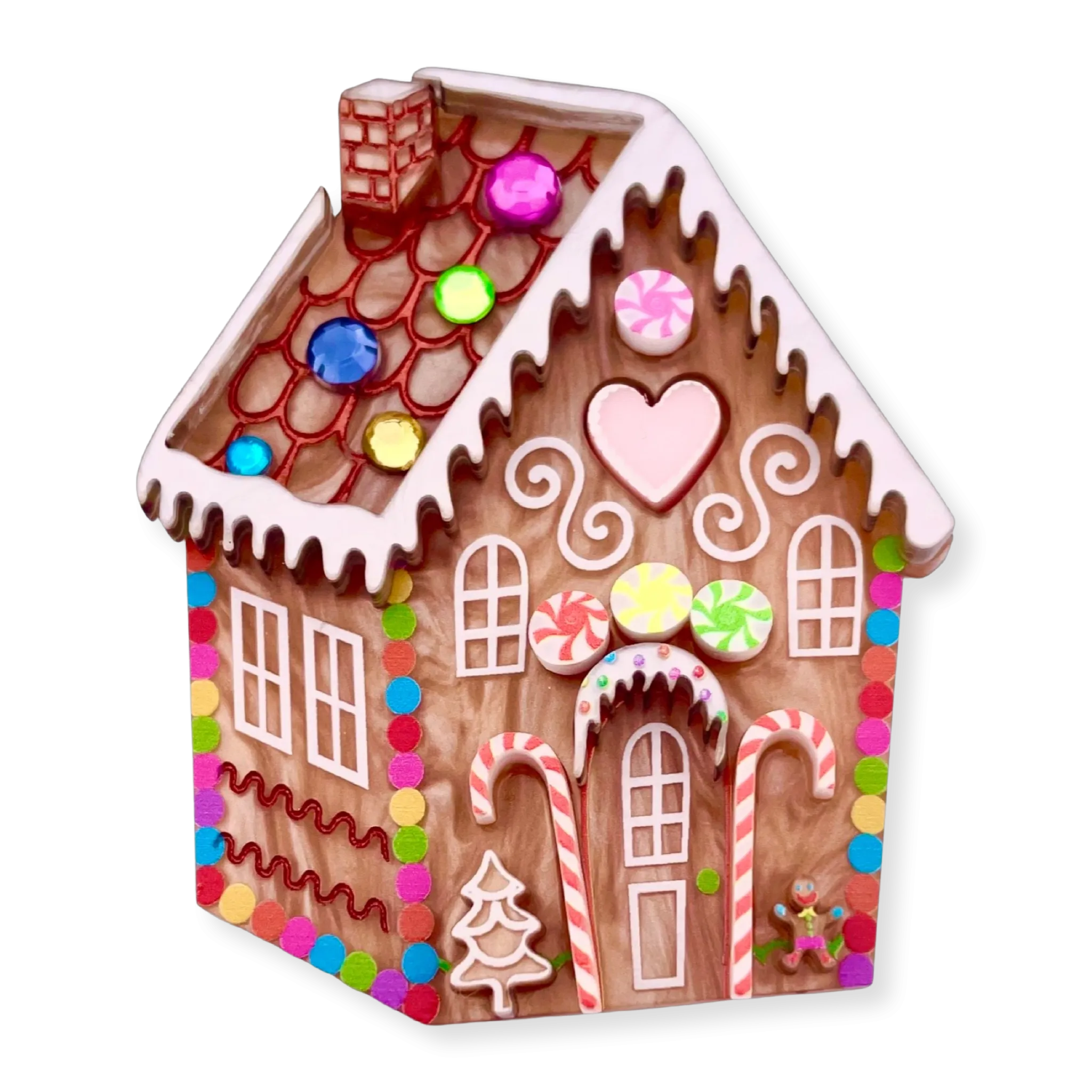 Gingerbread house - Brooch