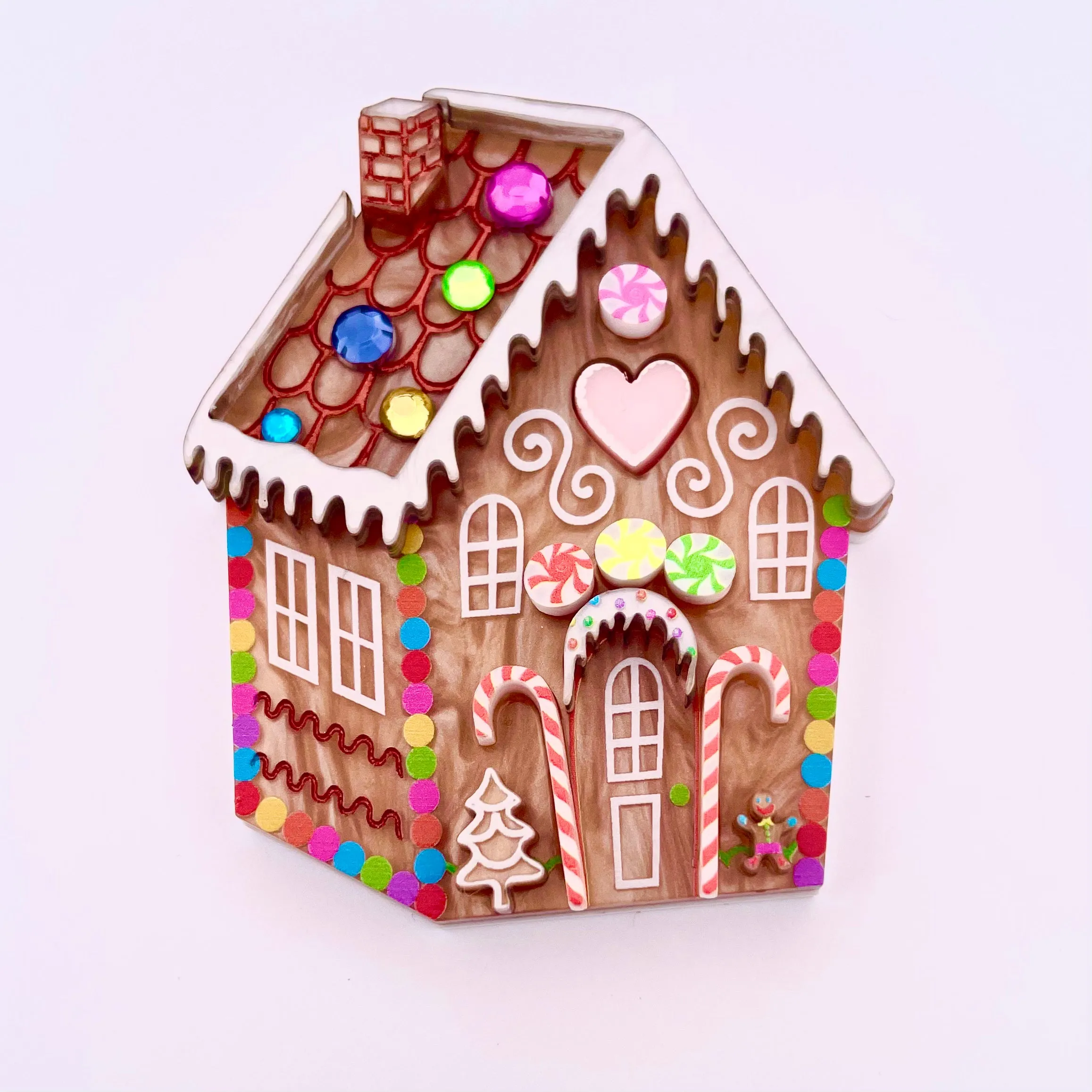 Gingerbread house - Brooch