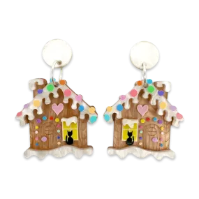 Gingerbread house  - earrings - Set of 2