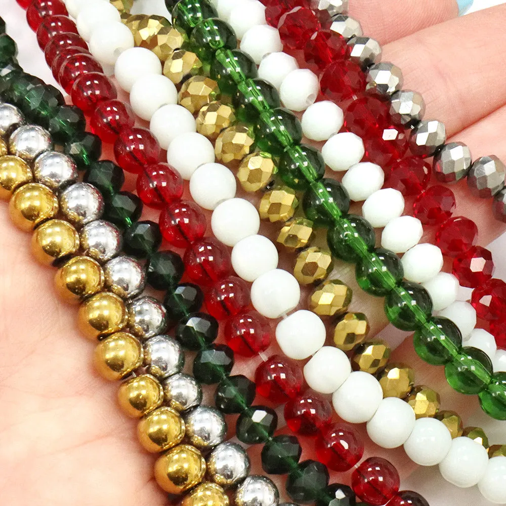 Glass Bead Bundle Christmas - 10 Strands