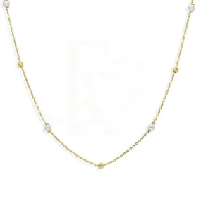 Gold Balls Necklace 21KT - FKJNKL21K2144