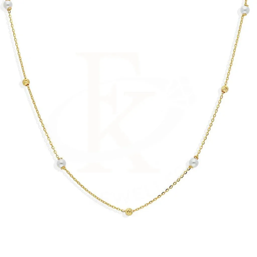 Gold Balls Necklace 21KT - FKJNKL21K2144