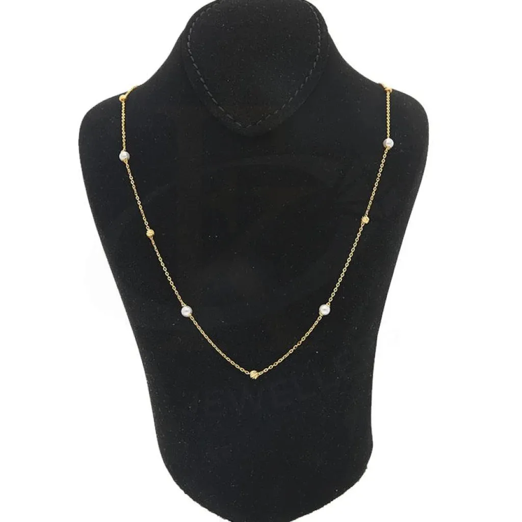 Gold Balls Necklace 21KT - FKJNKL21K2144