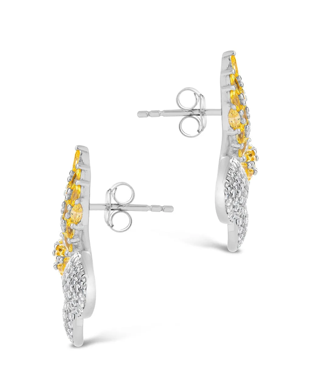 Heidi CZ Flower Stud Earrings