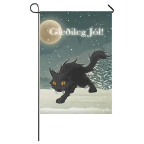 Iceland Yule Cat Garden Flag - Gledileg Jol A0