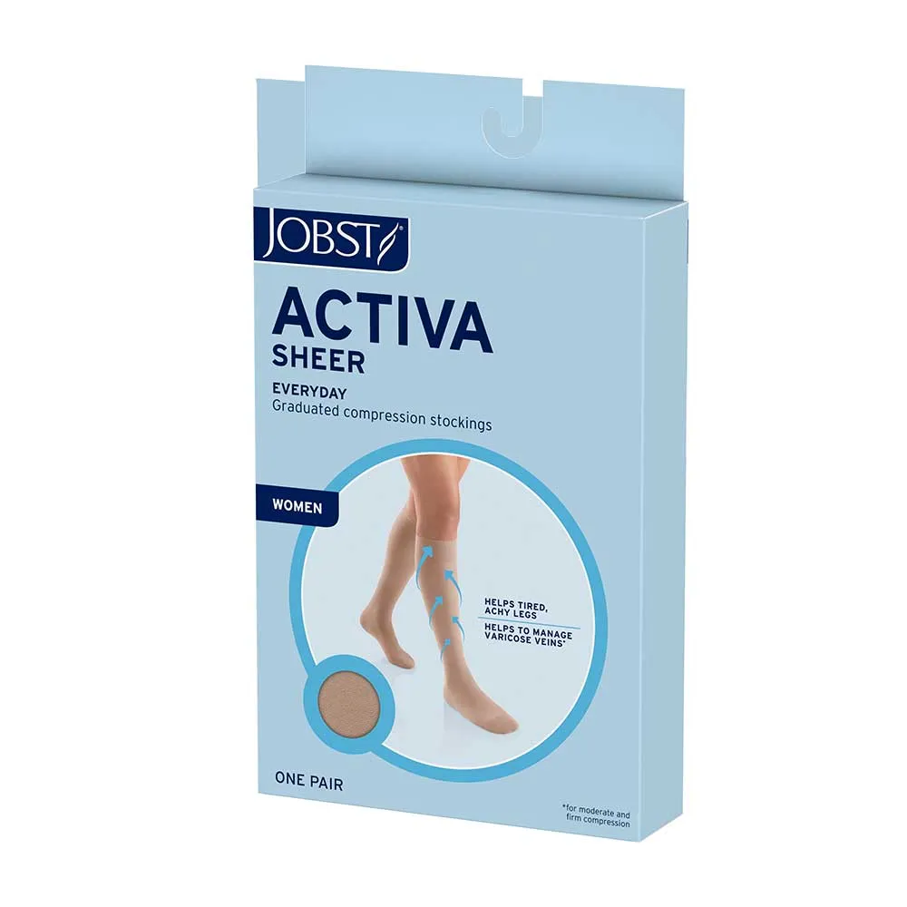 Jobst ACTIVA Sheer Compression Knee High Stockings - 8-15mmHg