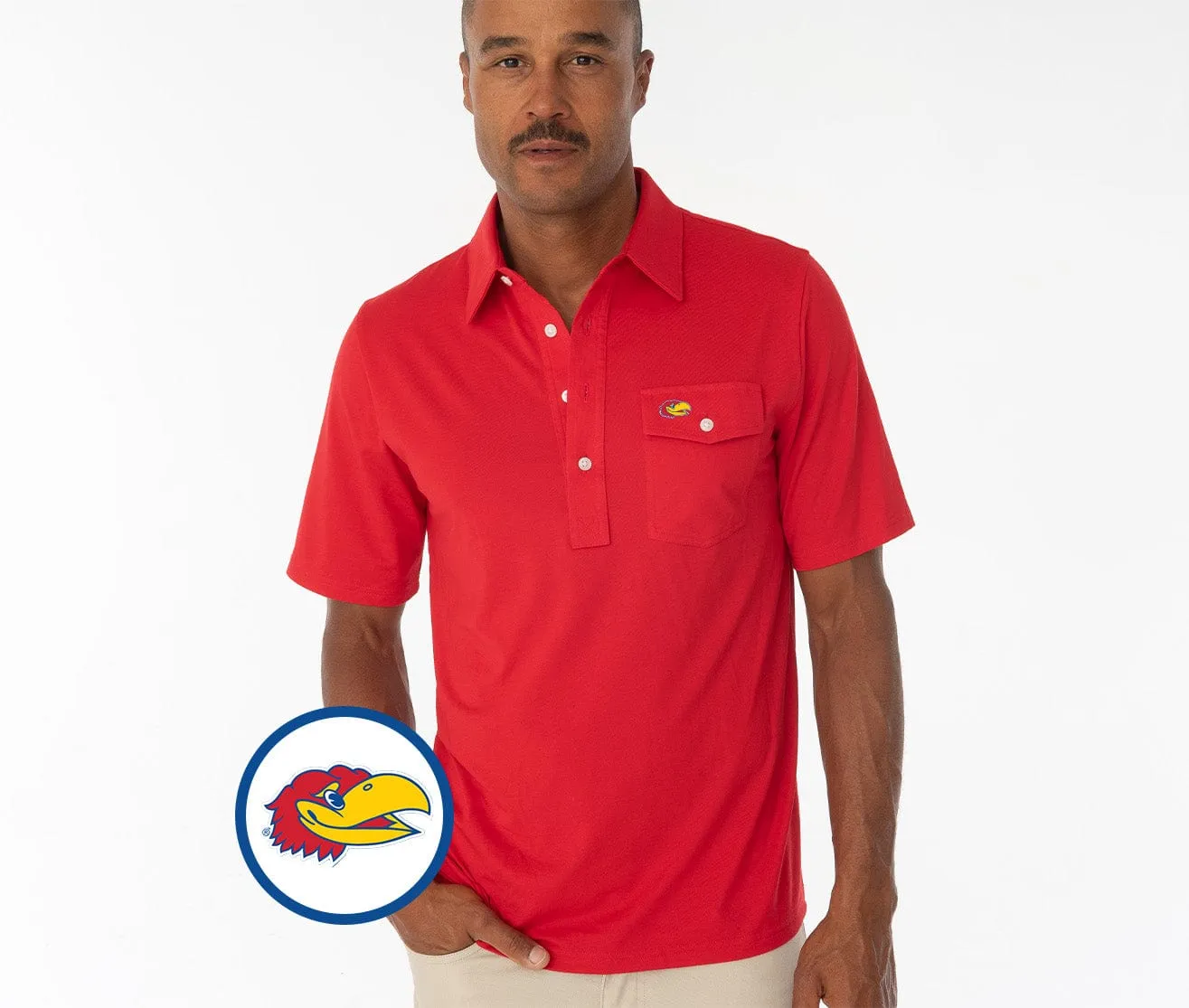 Kansas - Coach's Performance Players Shirt - Jay Head - Red