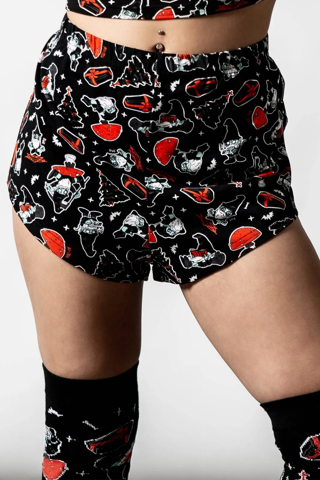 Killstar Gnomies PJ Shorts Christmas