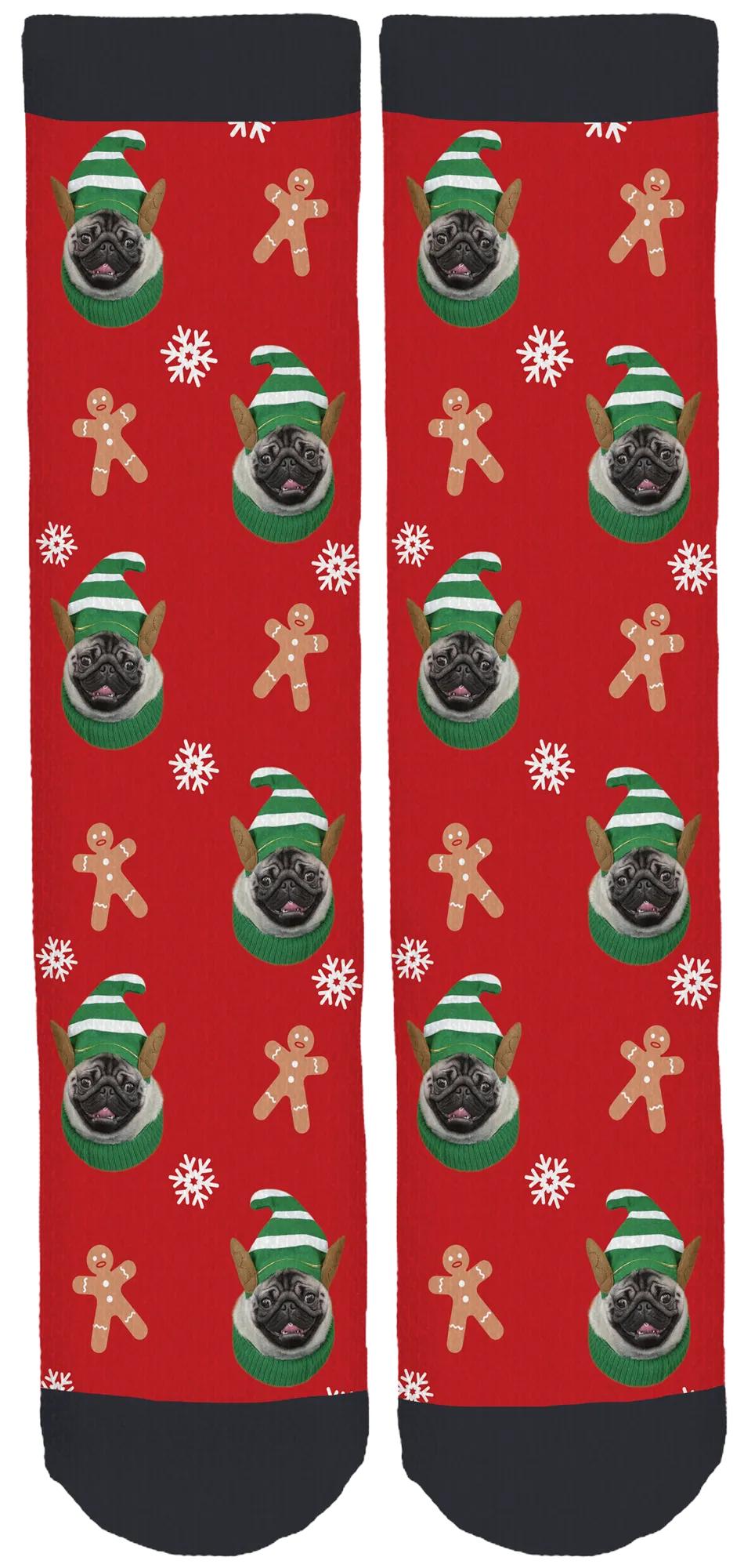 Lil' Pickles Da Pug Holiday Crew Socks