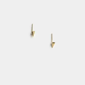 Little Diamond - earrings - sterling silver 925 - gold plated