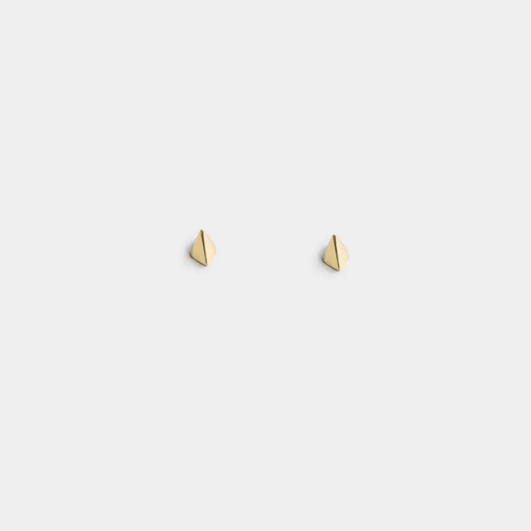 Little Diamond - earrings - sterling silver 925 - gold plated