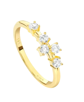 Lova Ring White 18ct Gold Plated