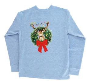 L/S Logo Tee Christmas Buck Blue