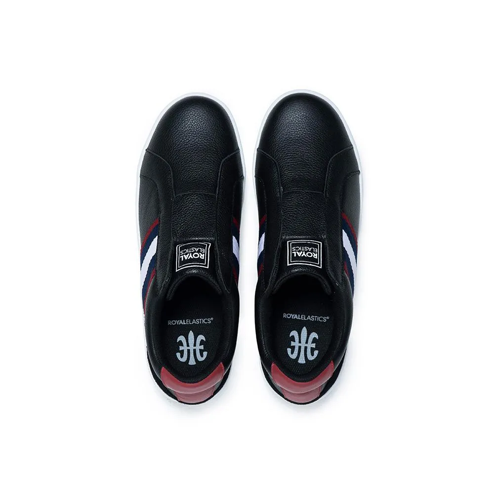 Men's Bishop Black Red Blue Leather Sneakers 01712-910