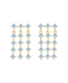 Mila Earrings Blue 18ct Gold Plated