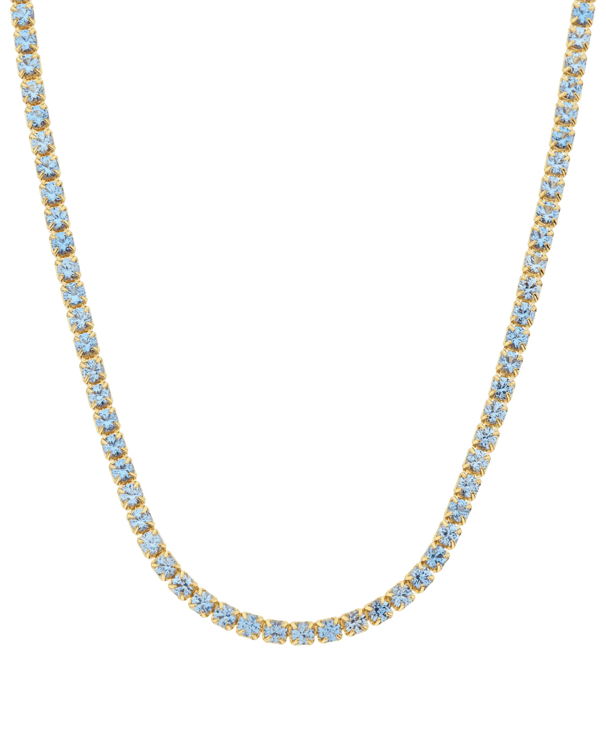 Mila Necklace Blue 18ct Gold Plated