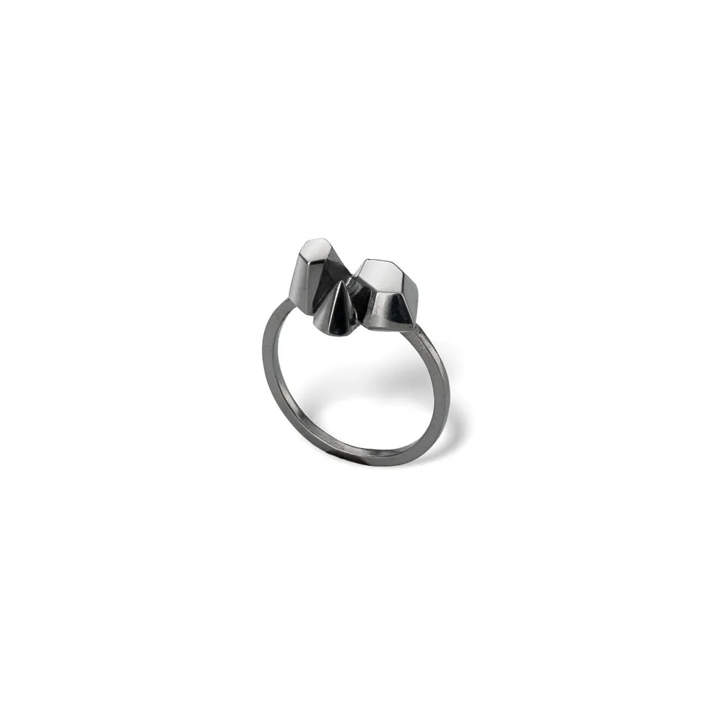 Morning Dream - ring - silver 925 - dark rhodium