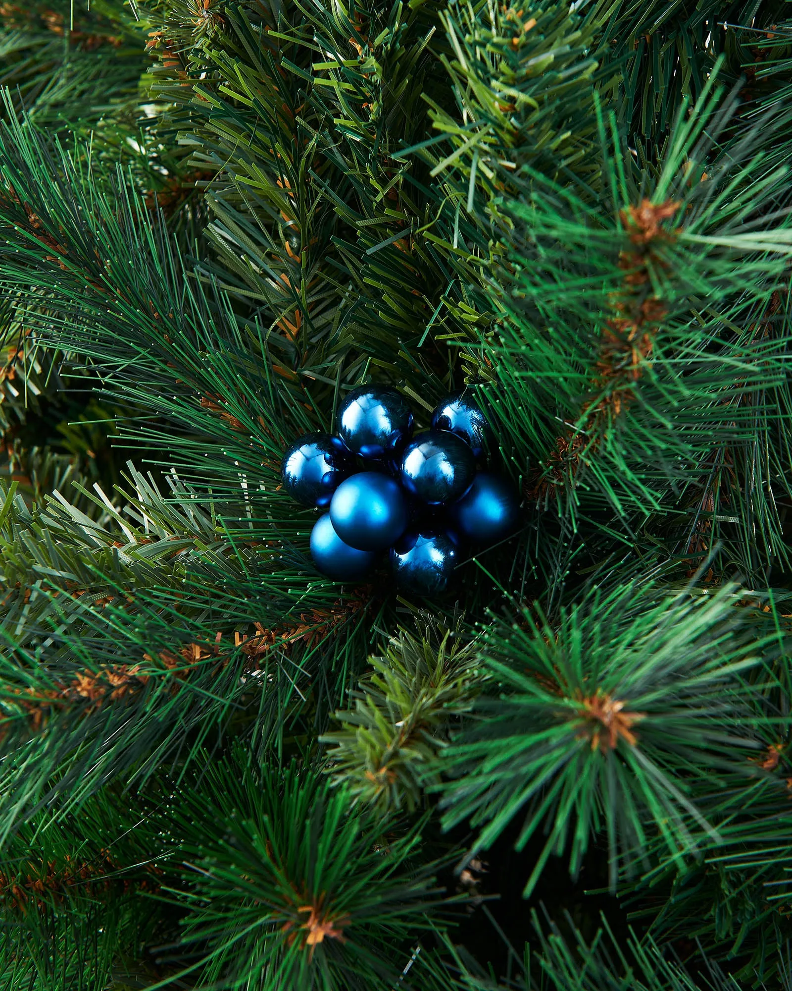 Navy Blue Glass Berry Cluster Baubles, 10 Pack