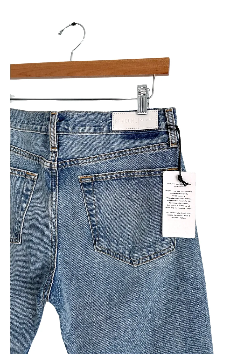 NEW RE/DONE Relaxed Crop Denim Jeans in Carpenter (26/4)