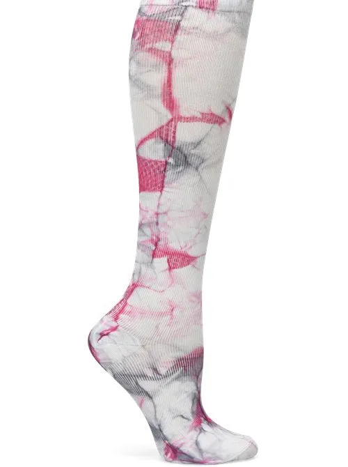 Nurse Mates Compression Sock-Tie Dye Pink/Gray NA001499