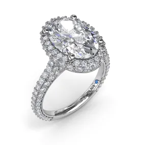 Opulent Halo Diamond Engagement Ring