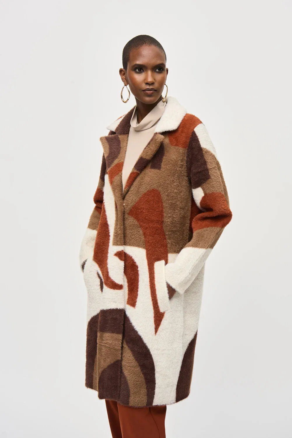 Oversized Abstract Blend Coat