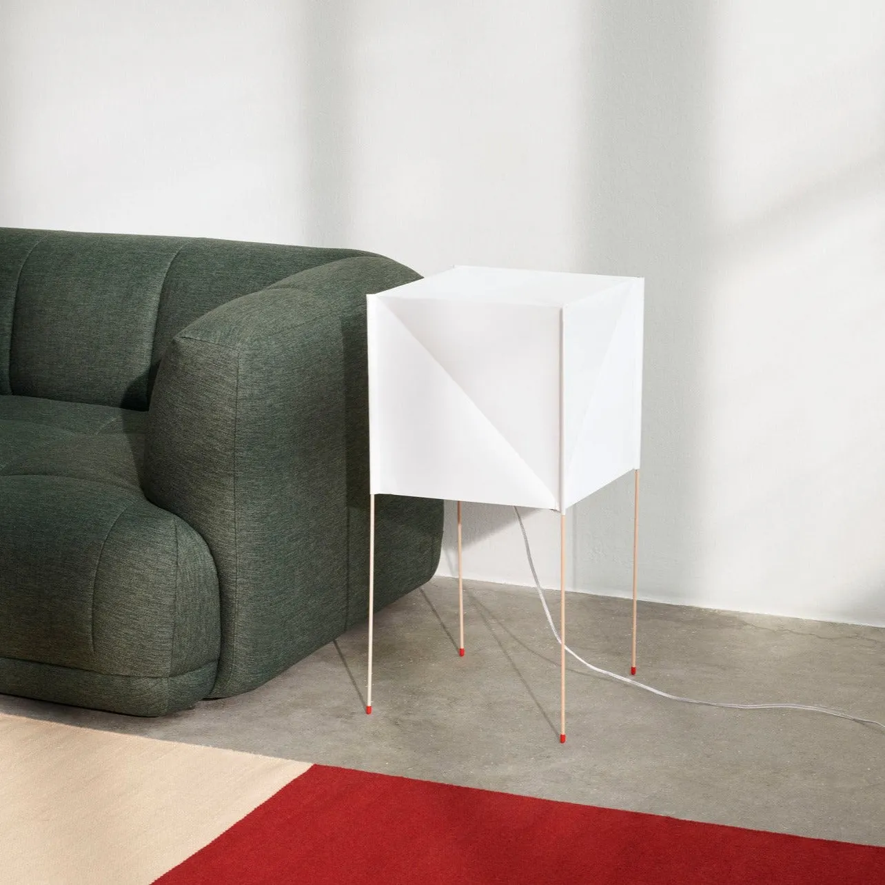 Paper Cube Floor Lamp _ White