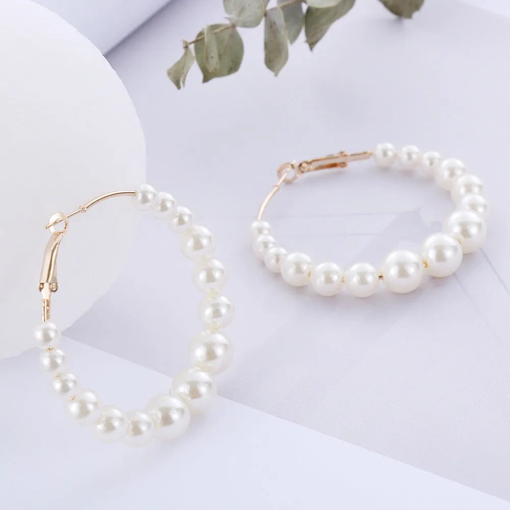 Pearl Circle Earrings