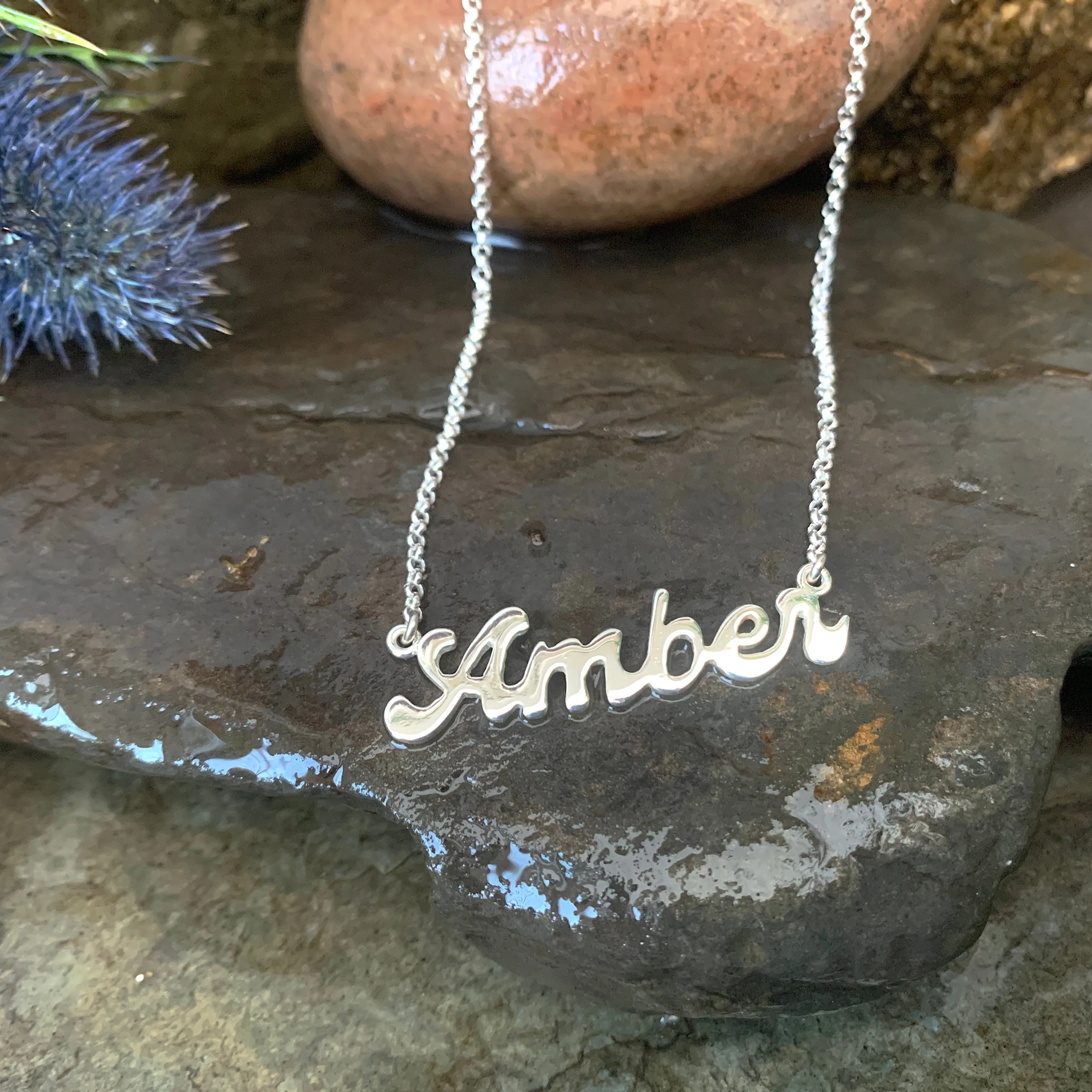 Personalised name necklace.