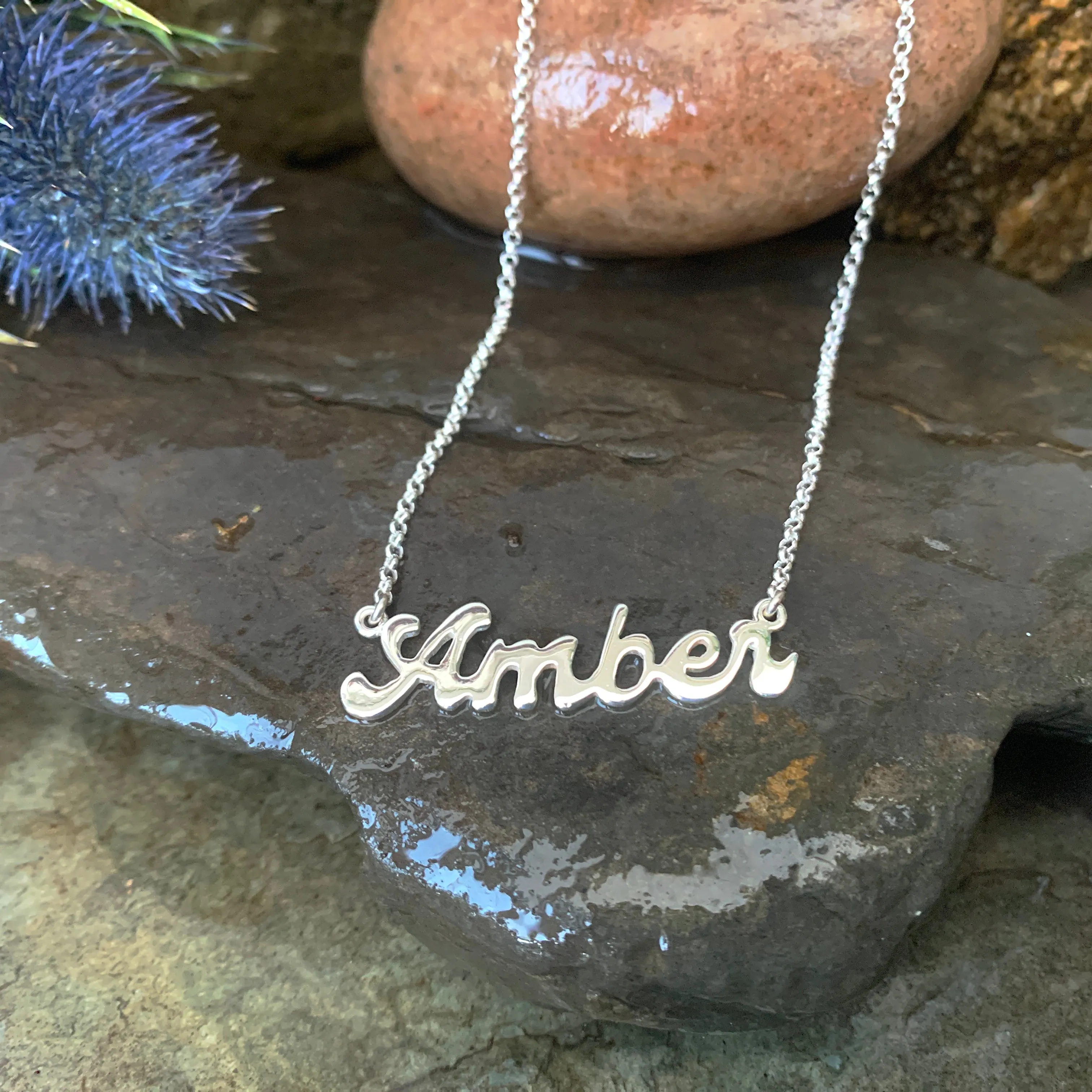 Personalised name necklace.