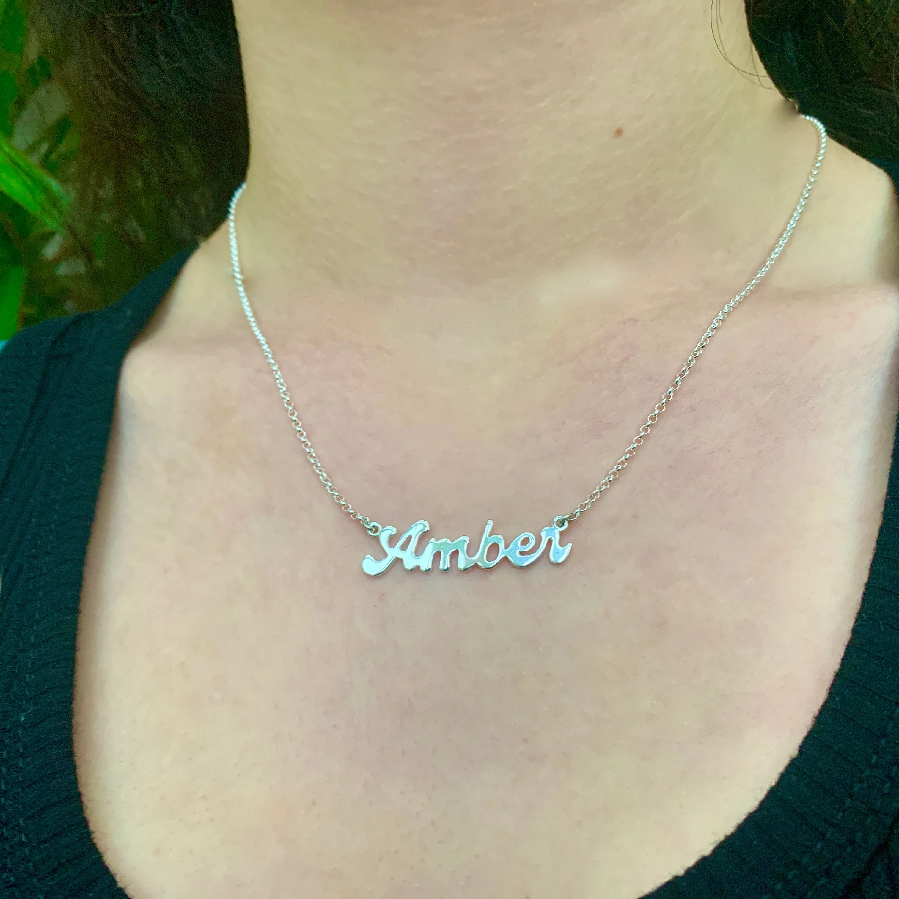 Personalised name necklace.