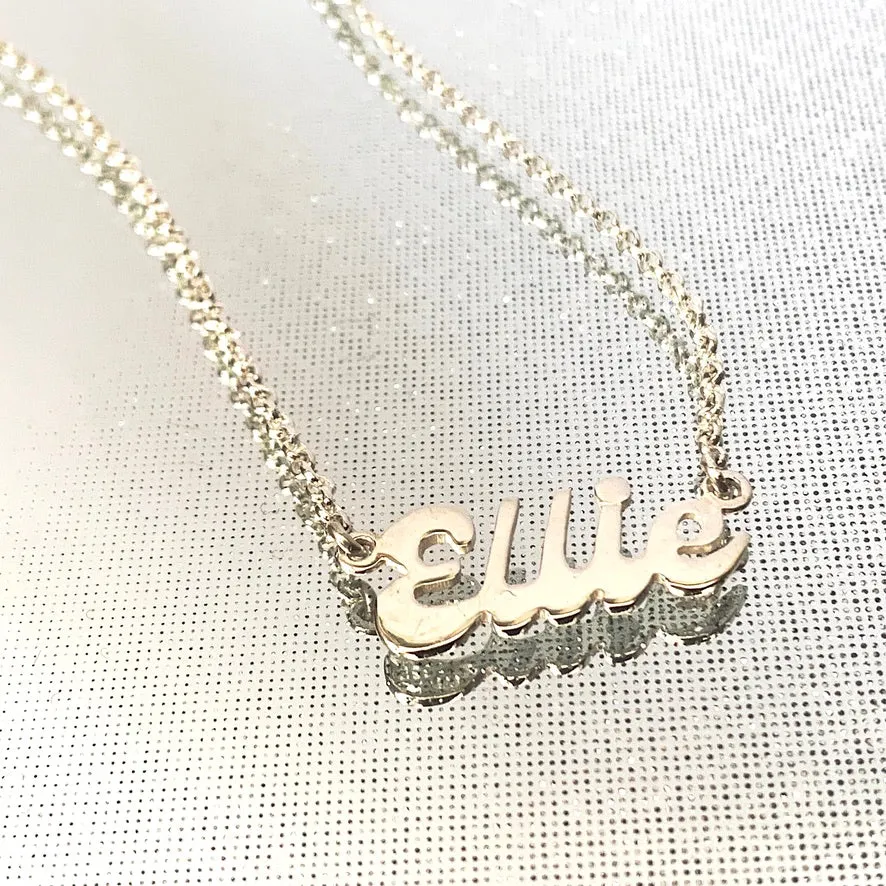 Personalised name necklace.