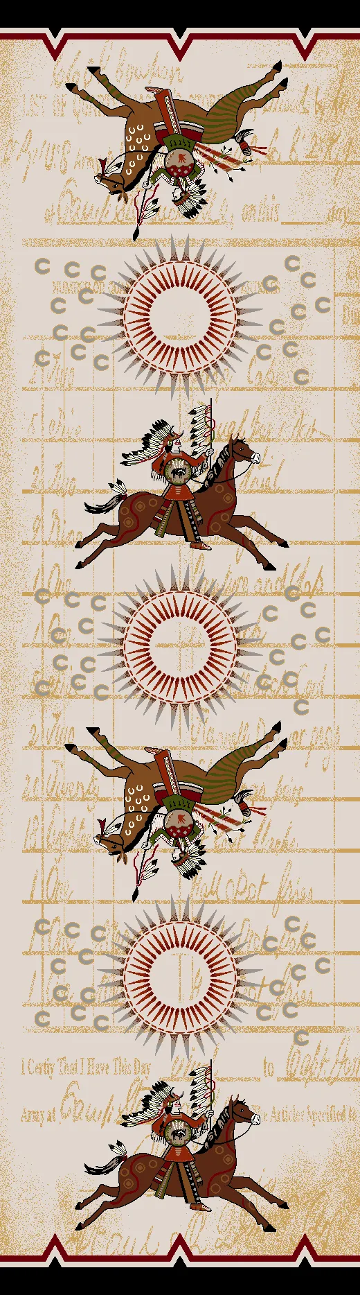 "Battle Records - Multi" Southwestern Area Rugs - Choose from 6 Sizes!