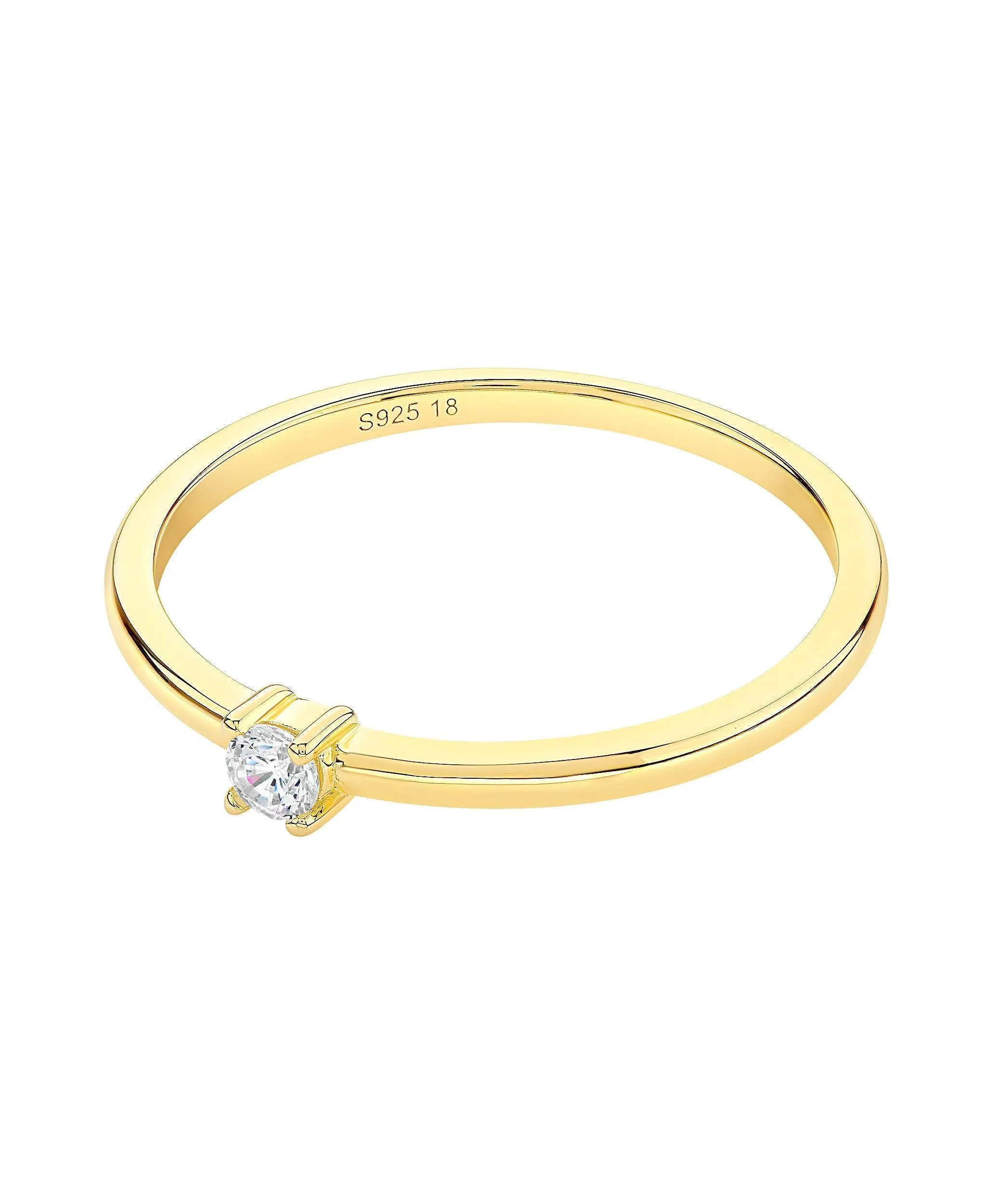 Rosa Ring White 18ct Gold Plated