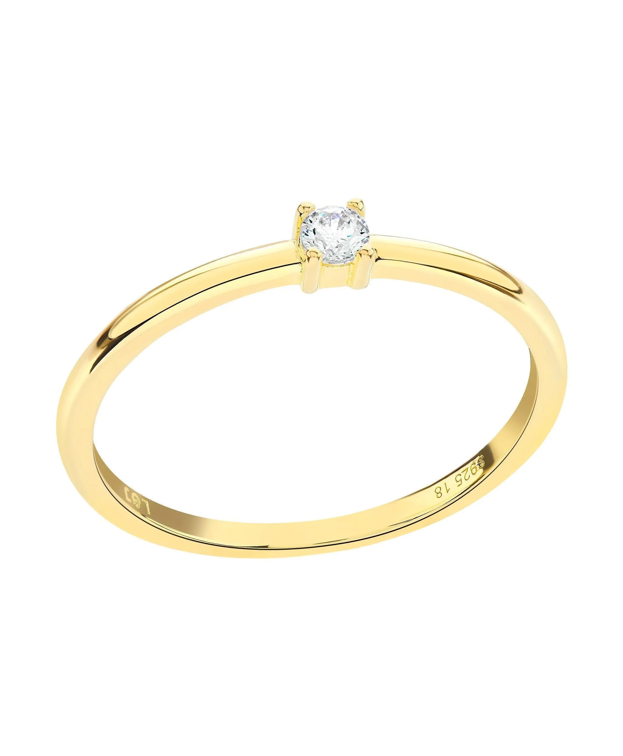 Rosa Ring White 18ct Gold Plated