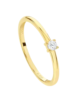 Rosa Ring White 18ct Gold Plated