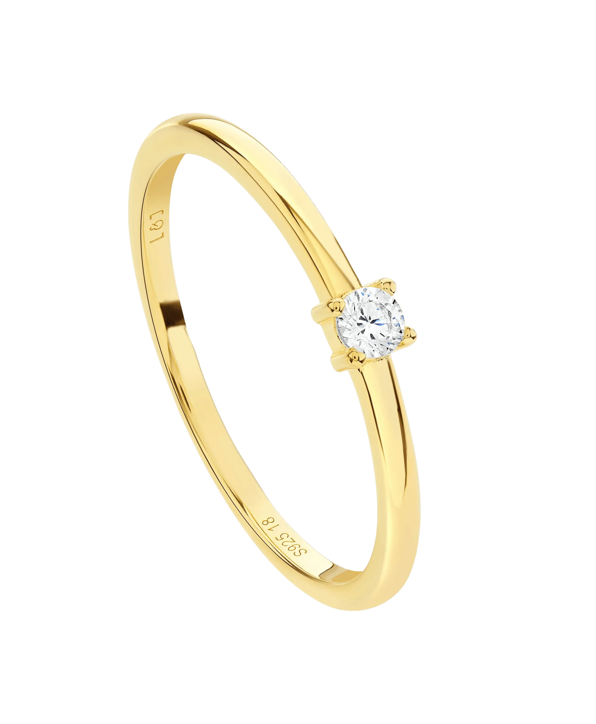 Rosa Ring White 18ct Gold Plated