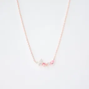 Rose Gold Coral Bells Necklace