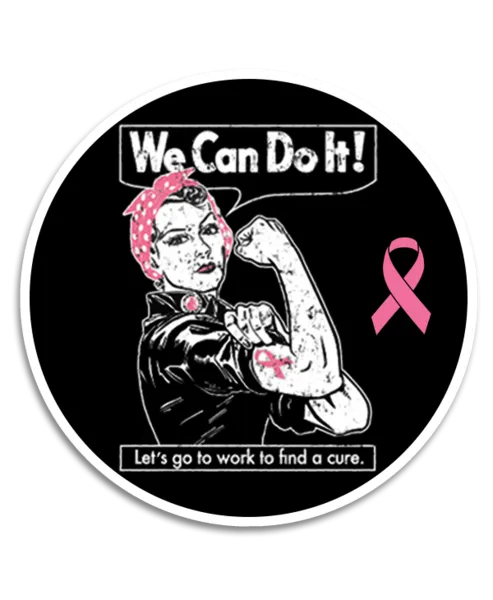 Rosie the Riveter 4" Stickers - Various Colors