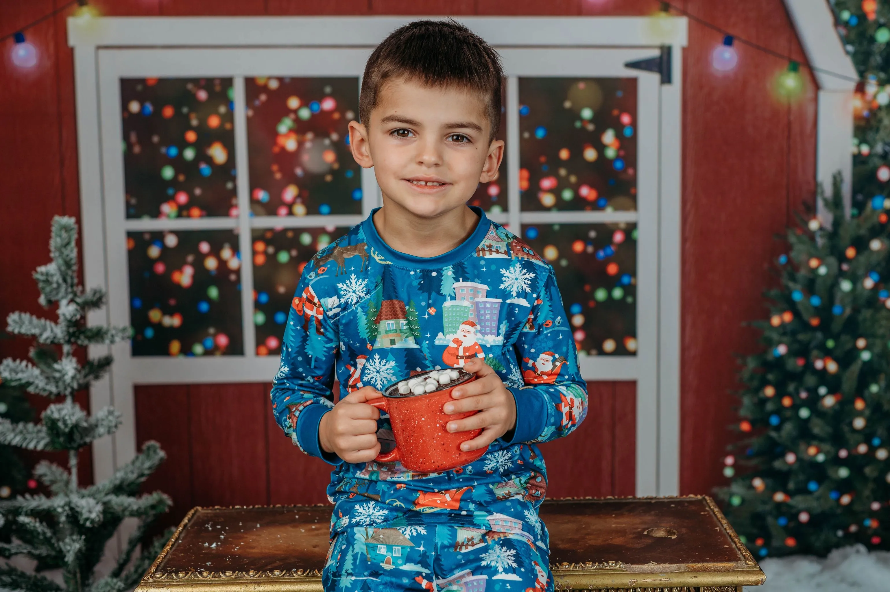 SANTA & REINDEER ON CHRISTMAS EVE PJS - UNISEX