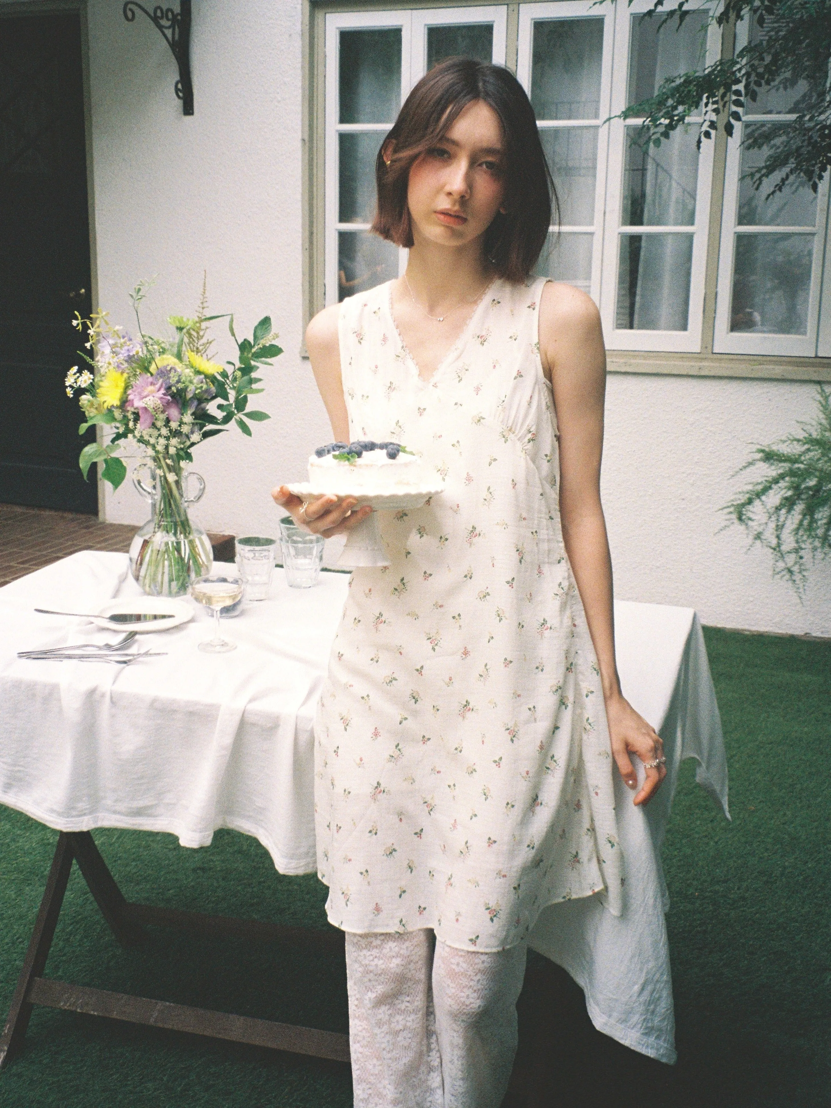 Scented Flowers Mini Dress