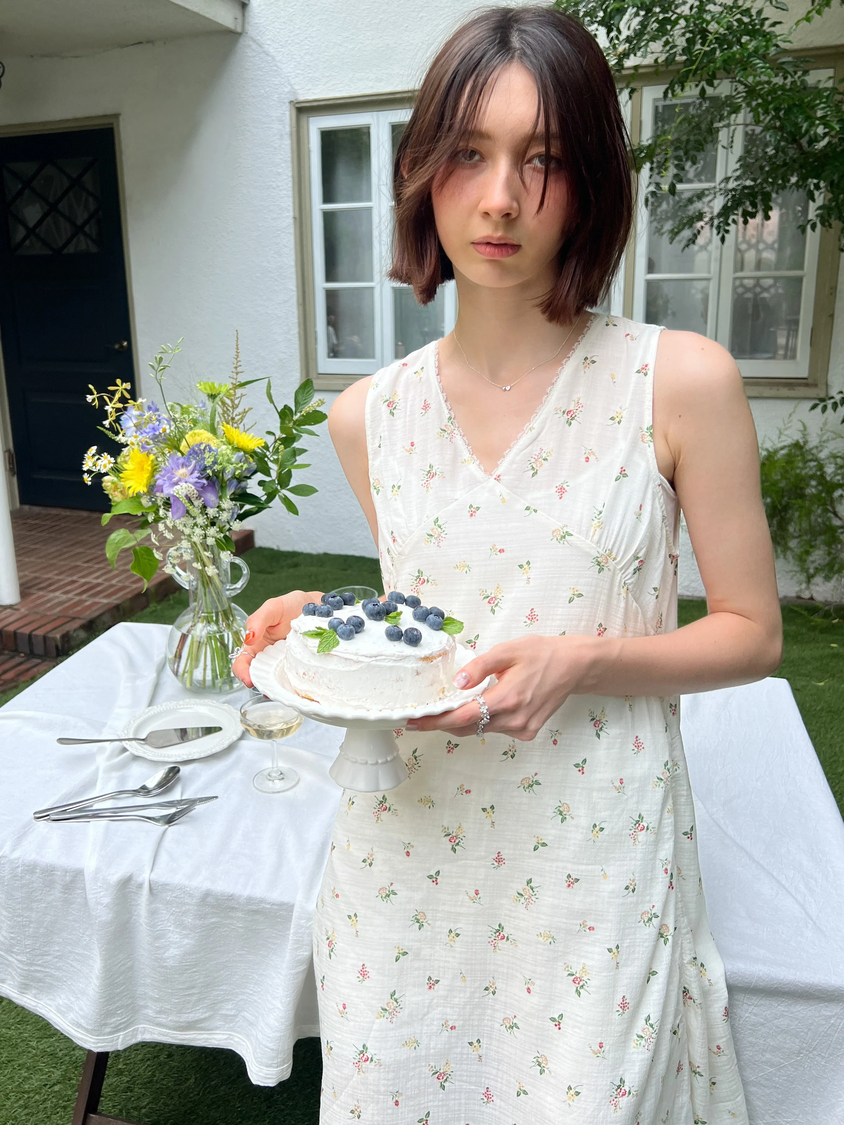 Scented Flowers Mini Dress