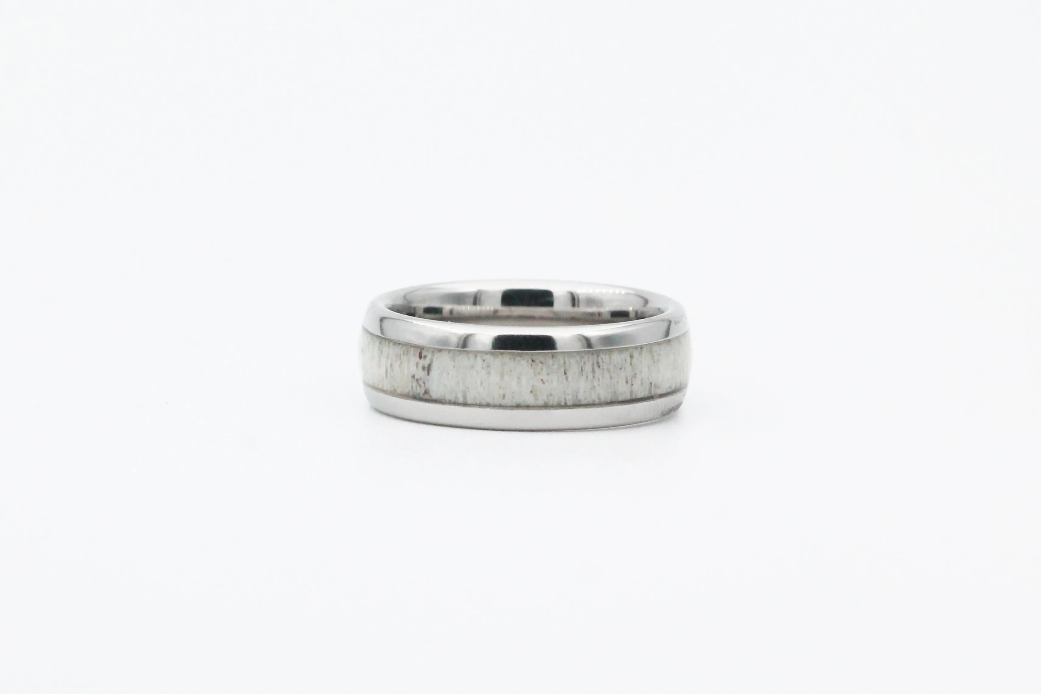 Serinium Antler Inlay Domed Ring