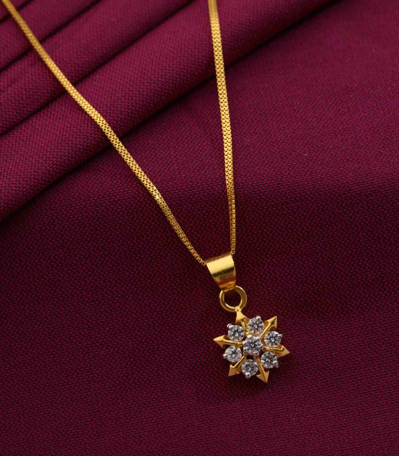 Studded Snowflake chain pendant